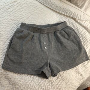Women's Gray Knit Shorts